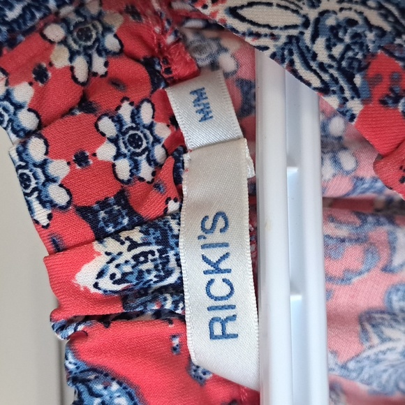 NWOT Sz M Orange/ Navy/White Sleeveless w cutout near neckline - Picture 3 of 8